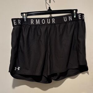 Under Armour Black Women’s Athletic Shorts with Branded Waistband